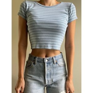 Brandy Melville Striped Baby Tee